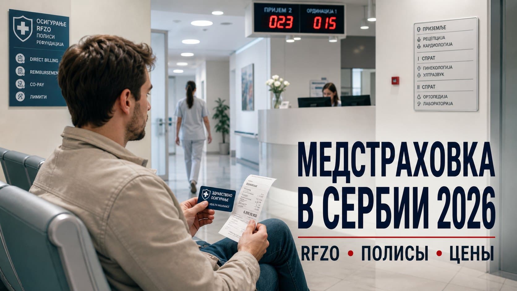 Медстраховка в Сербии 2026: RFZO, частные планы, цены