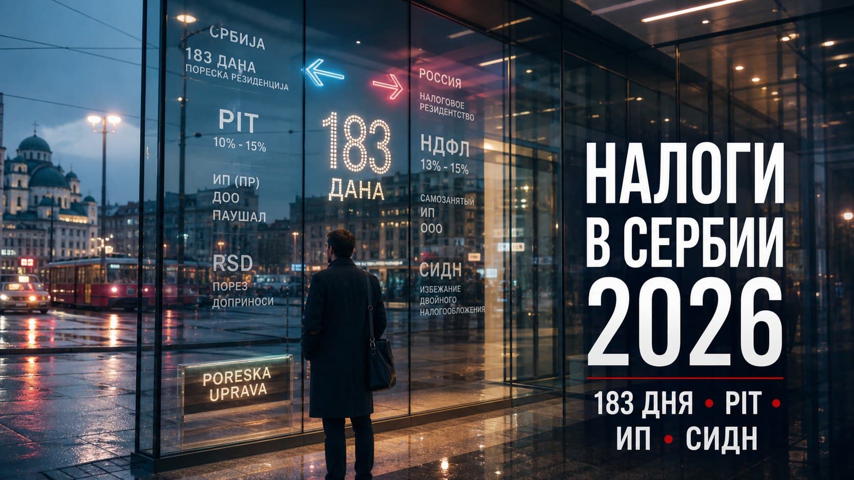 Налоги в Сербии 2026 для удалёнщика: 183 дня, PIT и ИП